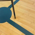 Photo d'un marquage au sol décoratif